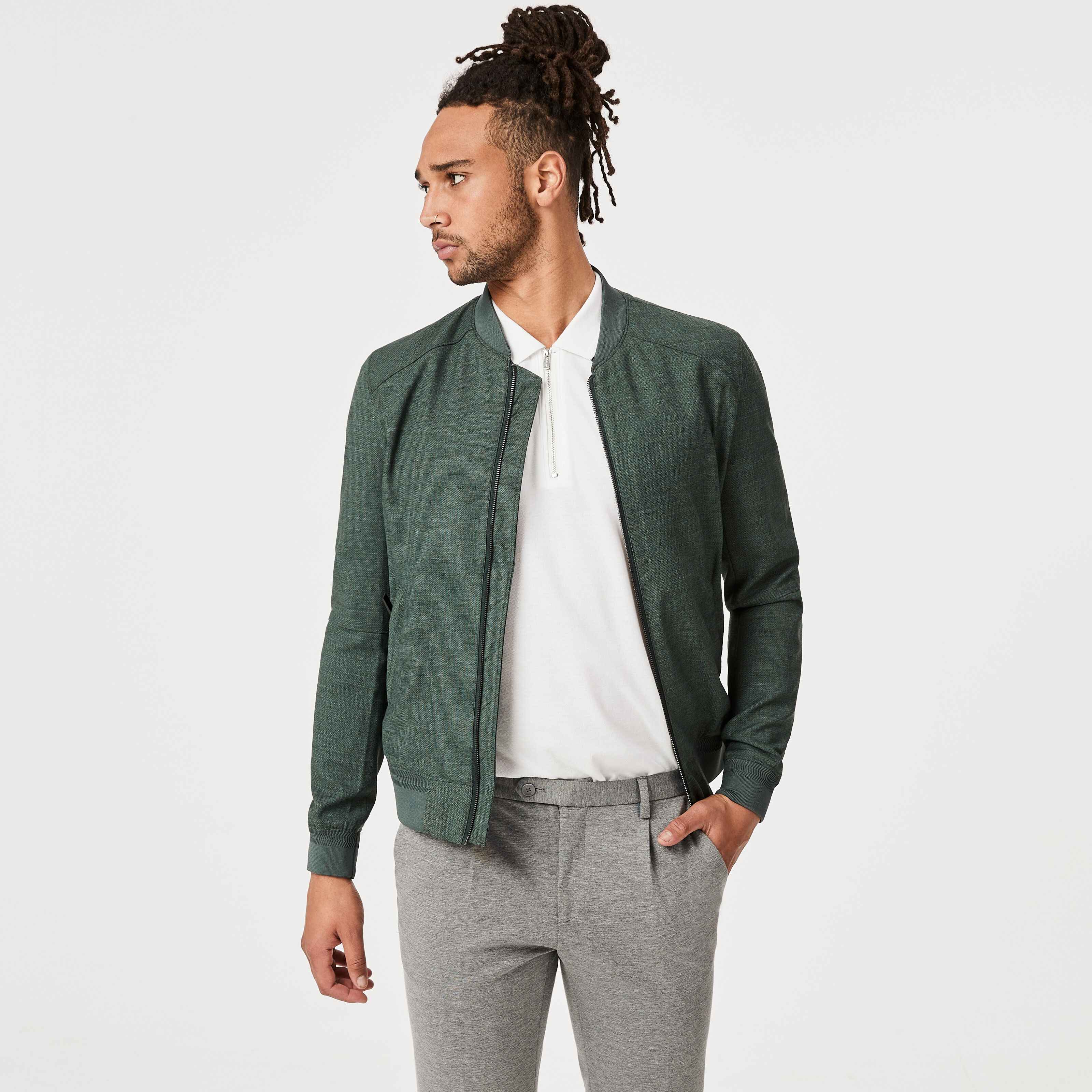 Green bomber jacket shop